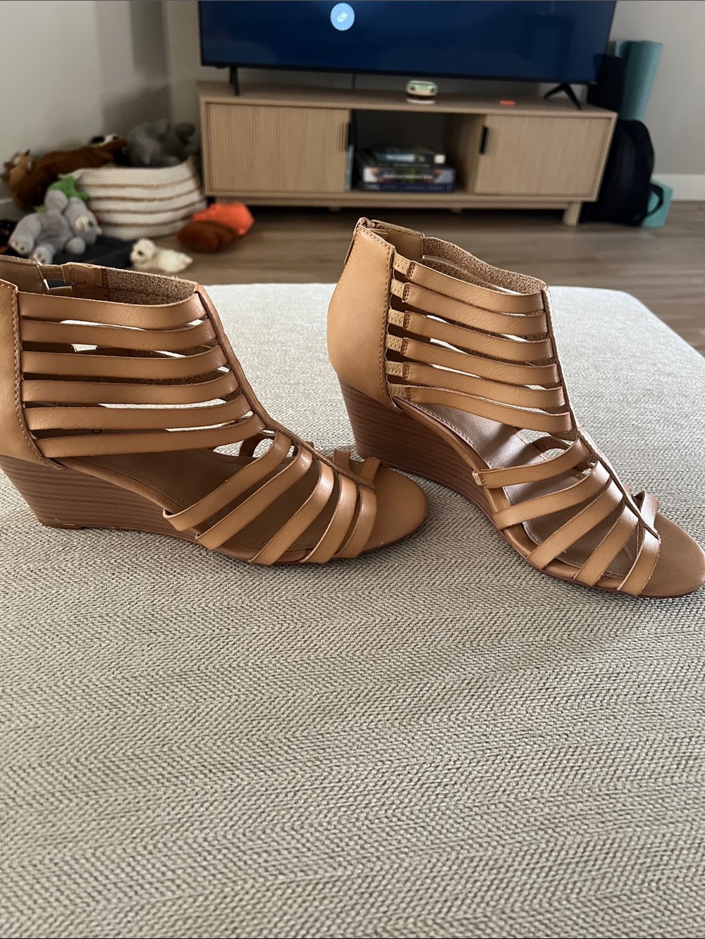 torrid Tan Strappy Wedge Sandals